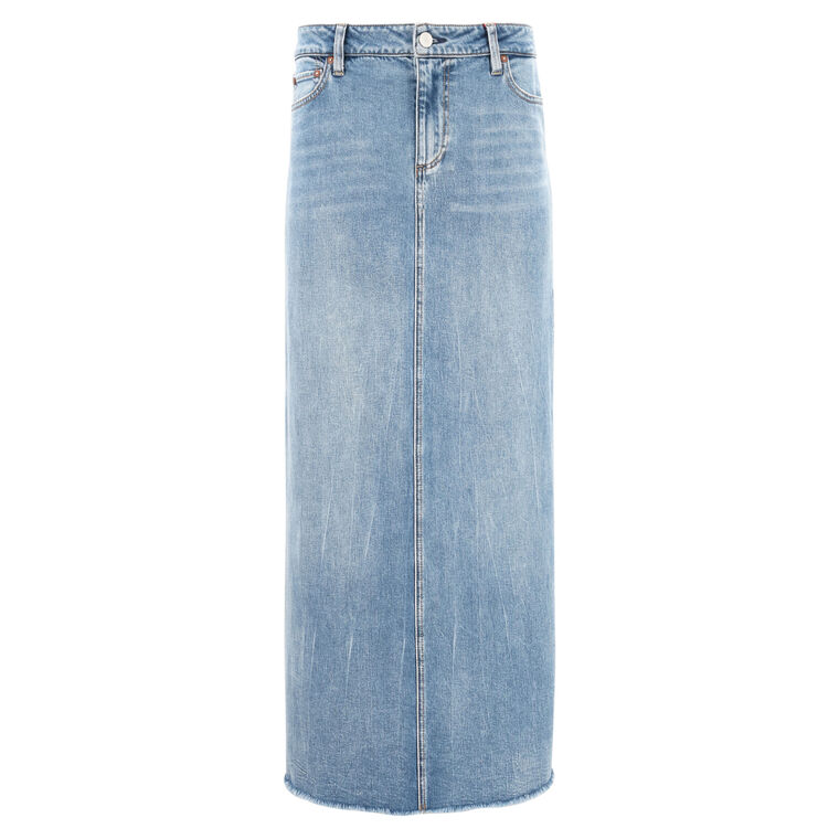 Marissa High Rise Denim Maxi Skirt image number null