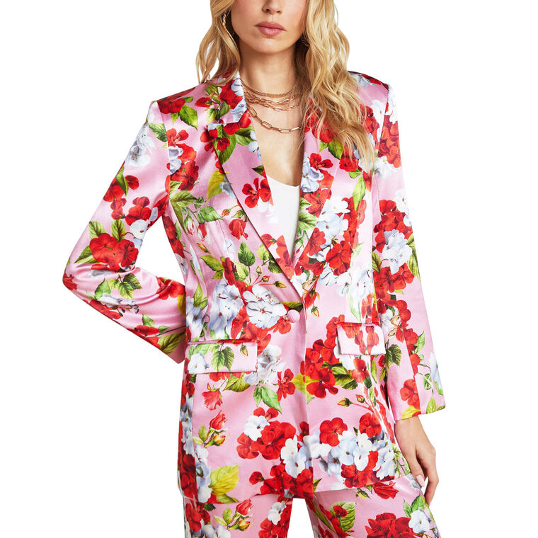 Gwyneth Floral Relaxed Boyfriend Blazer image number null