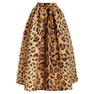Jaguar Faille Pleated Full Skirt