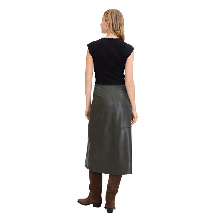 Hudie Vegan Leather Skirt image number null