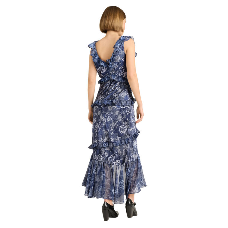 Indigo Floral Ora Dress image number null