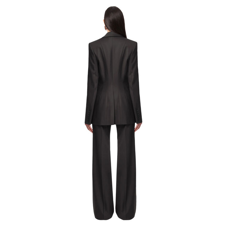 Wide-Leg Wool Gabardine Pant image number null