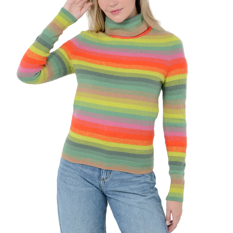 Carina Multistriped Fitted Turtleneck image number null