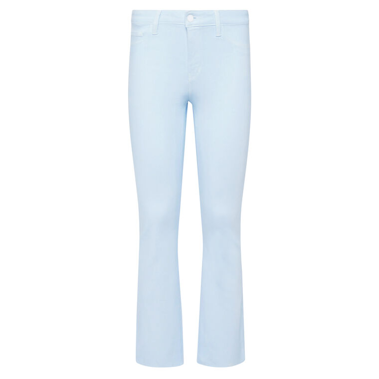 Kendra High Rise Coated Cropped Flare Jean image number null