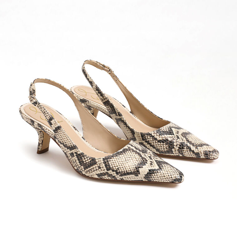 Bianka Snake Print Slingback Pump image number null