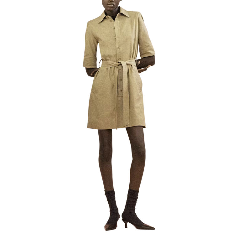 Belted Trench Dress image number null