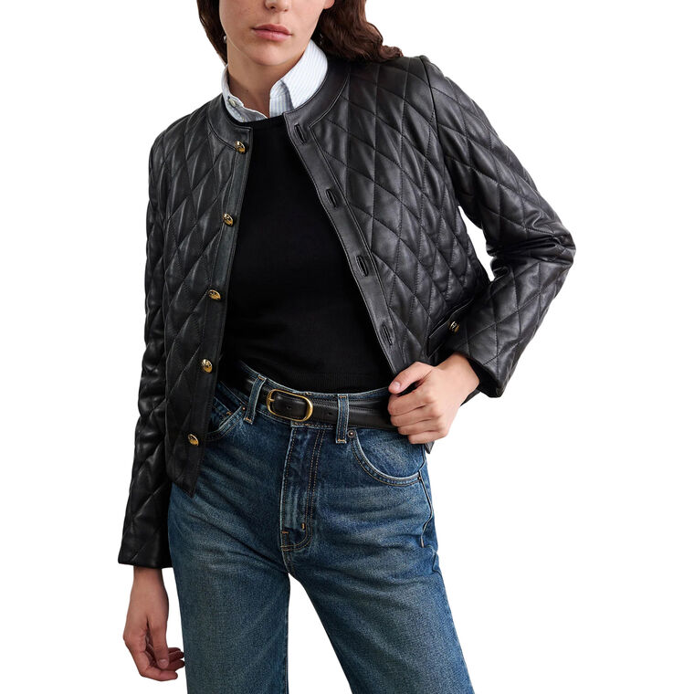 Amy Quilted Leather Jacket image number null