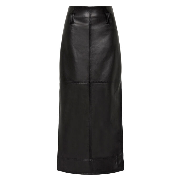 Aspect Vegan Leather Midi Skirt image number null