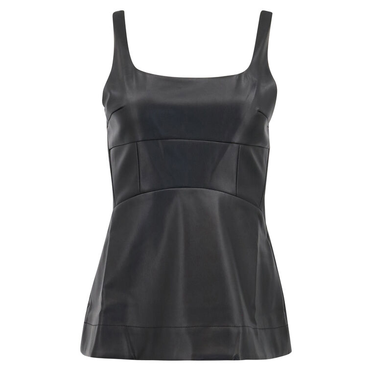 Faux Leather Bustier Top image number null