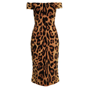 Jaguar Off-The-Shoulder Cocktail Dress