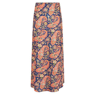 Paisley Nuisette Maxi Skirt With Signature Eight Chain