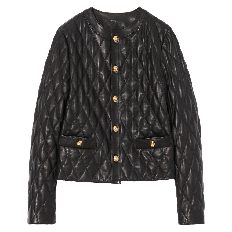 Amy Quilted Leather Jacket image number null