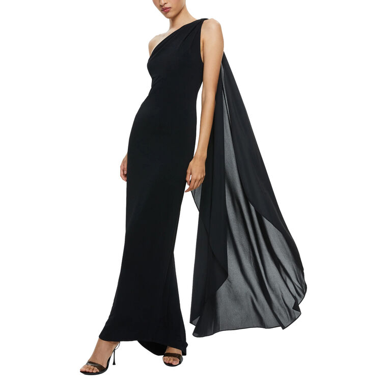 Anja One Shoulder Draped Maxi Dress image number null