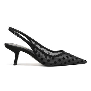 Bianka Polka Dot Mesh Slingback Pump