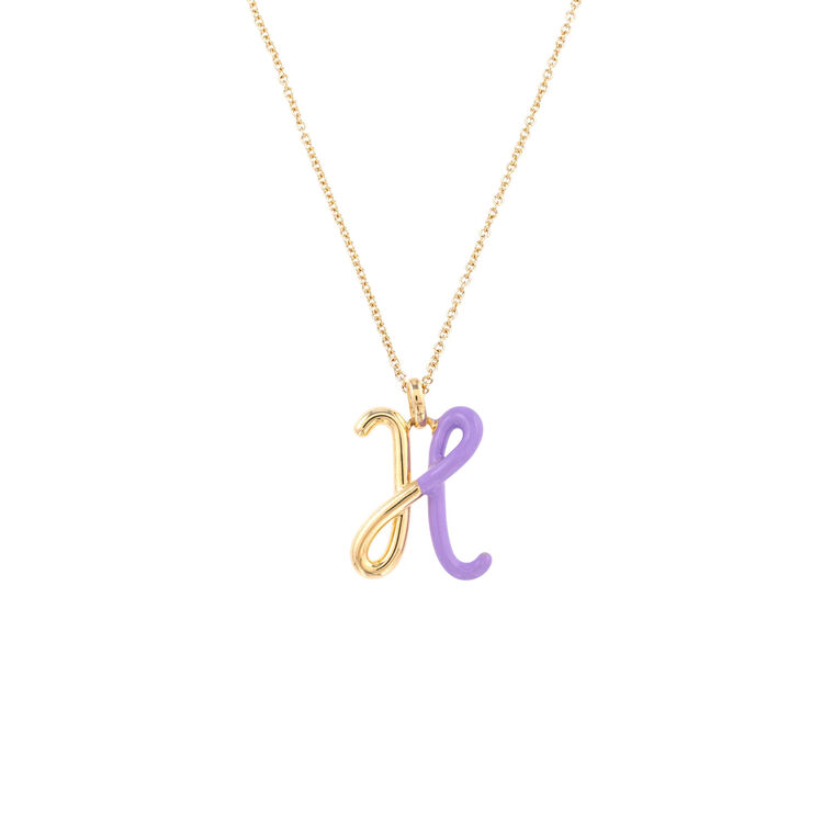 Letter H Charm Necklace image number null