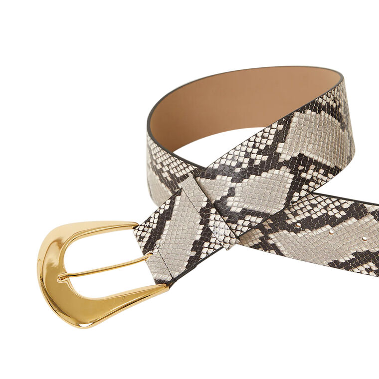 Matilda Python Leather Belt image number null