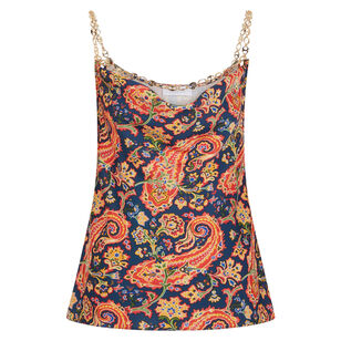 Paisley Nuisette Top With Signature Eight Chain