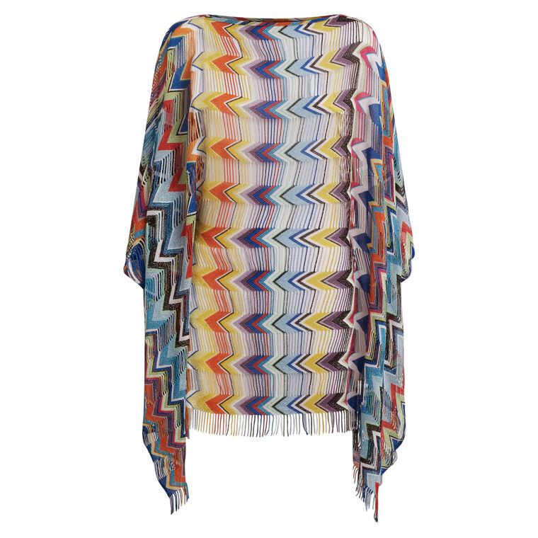 Short Fringe Cover-Up Kaftan image number null