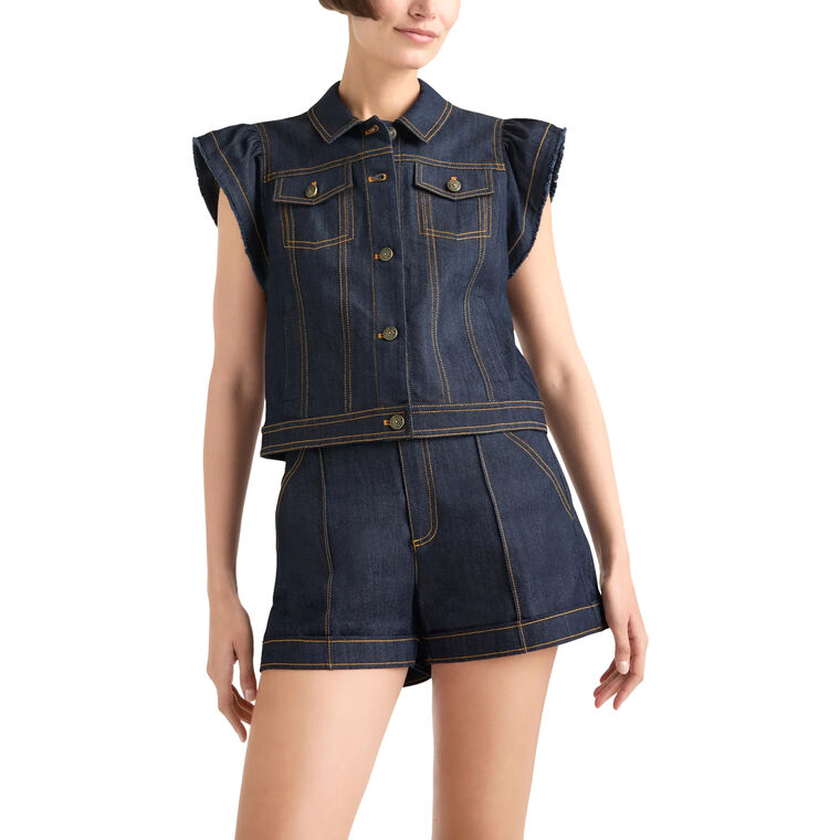 Adley Denim Vest image number null