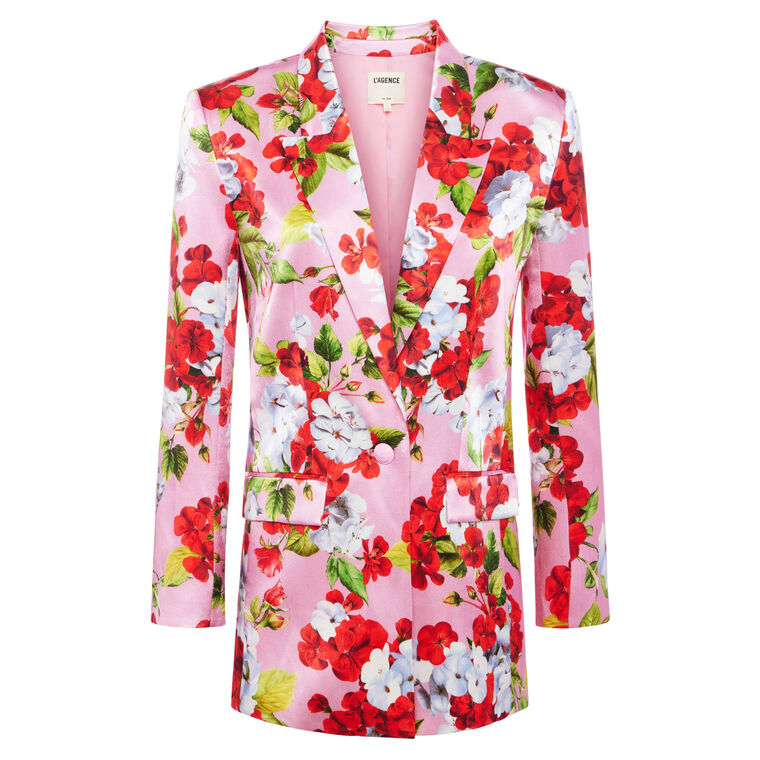 Gwyneth Floral Relaxed Boyfriend Blazer image number null