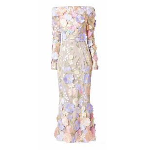 Shannon 3D Floral Midi Dress