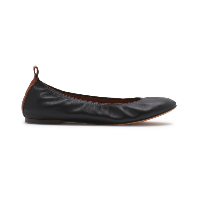 The Leather Ballerina Flat image number null