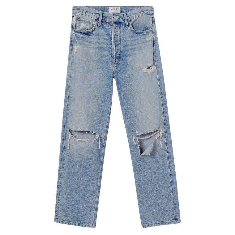 90's Mid Rise Straight Leg Jean image number null