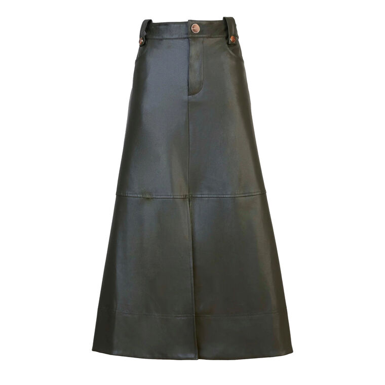 Hudie Vegan Leather Skirt image number null