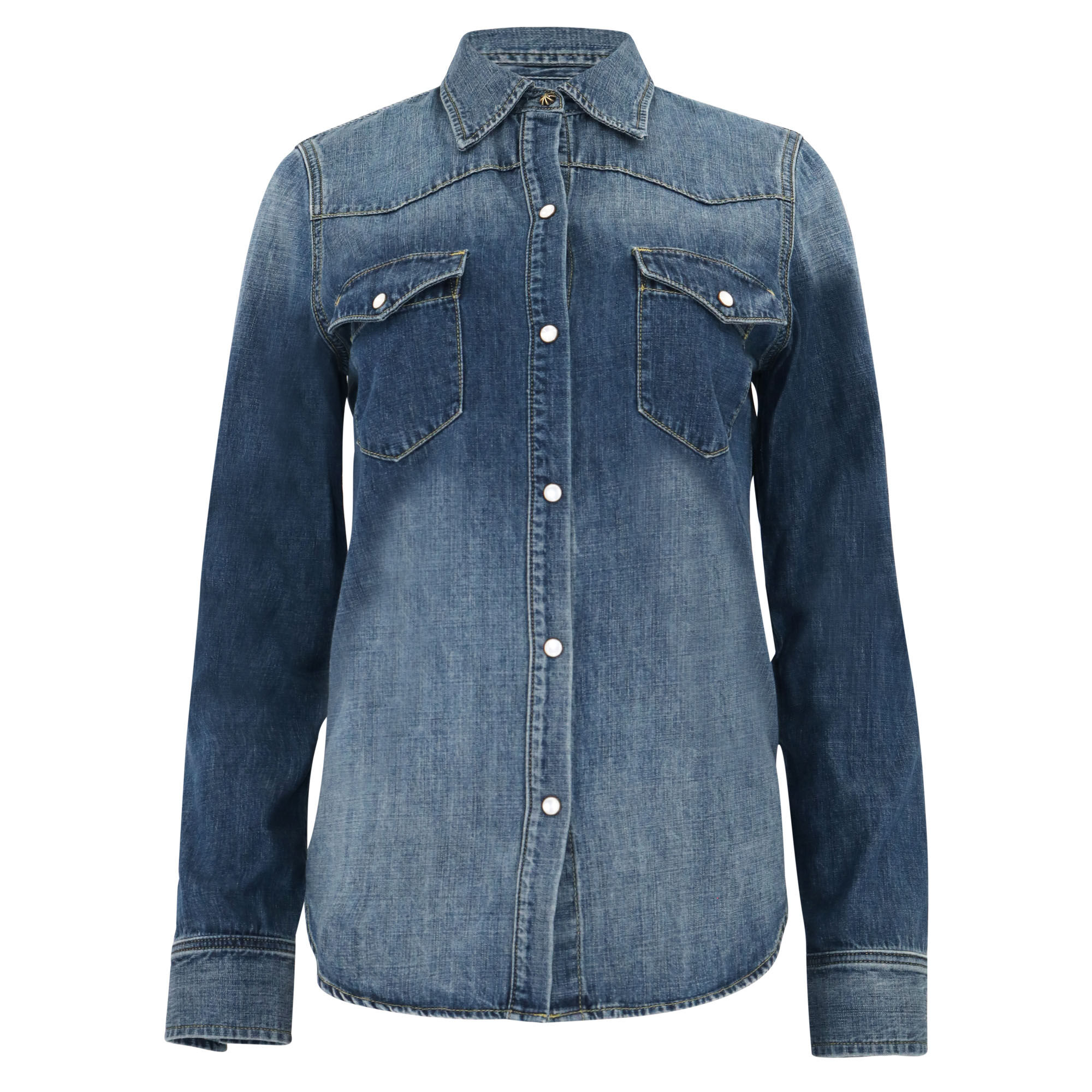 Denim cheap shirt dames