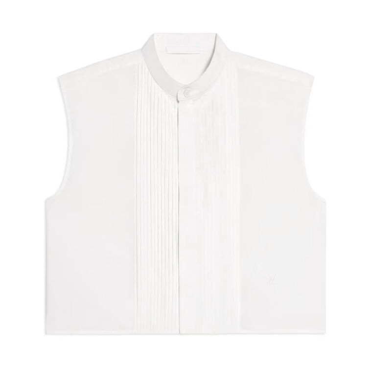 Sleeveless Tuxedo Shirt image number null