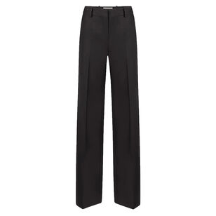 Wide-Leg Wool Gabardine Pant