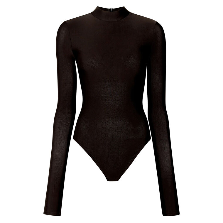 Jersey Mock Neck Bodysuit image number null