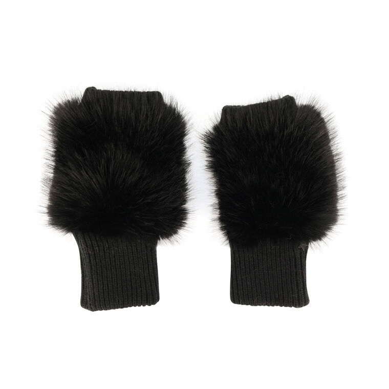 Faux Fox Fur Mittens image number null