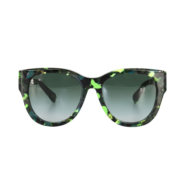 Round Cat-Eye Neon Sunglasses image number null