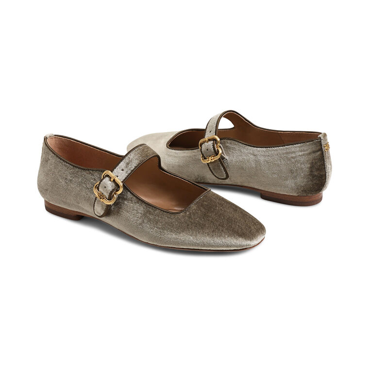 Michaela Velvet Mary Jane Flat image number null