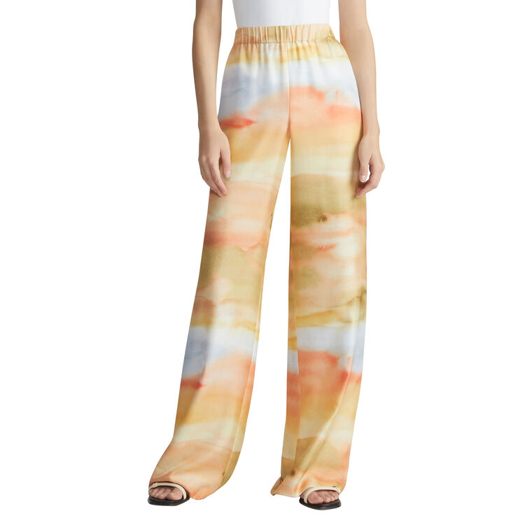 Horizon Print Silk Twill Riverside Pant image number null