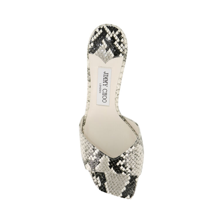 Skye 70mm Snake Printed Mule image number null