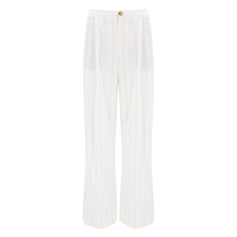 Striped Pleated Trouser image number null