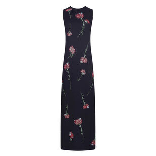 Cecil Beaton Pink Carnation Long Shift Dress