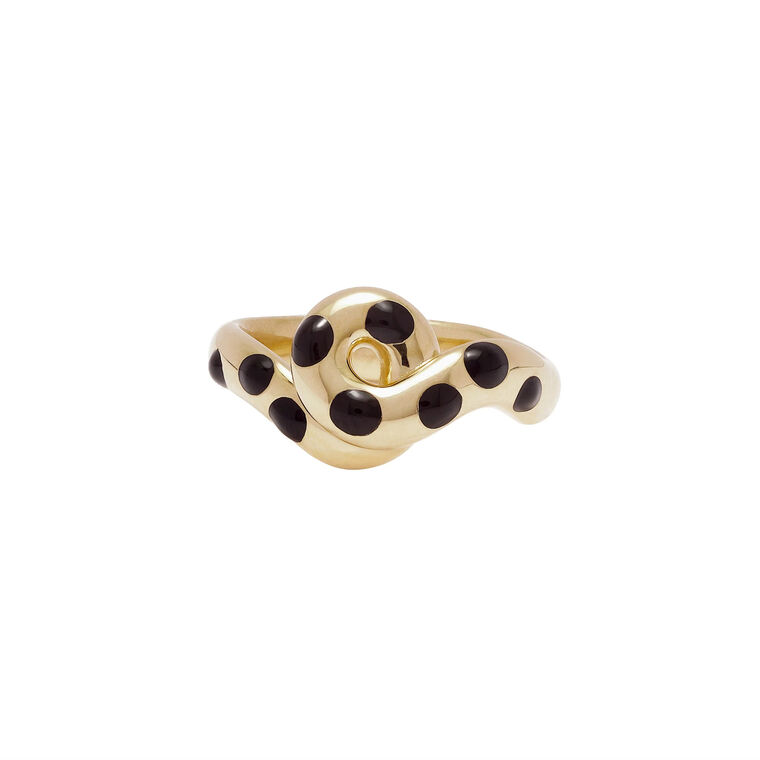 Chunky Wave Polka Dot Ring image number null