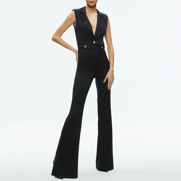 Shoshanna Sleeveless Tuxedo Jumpsuit image number null