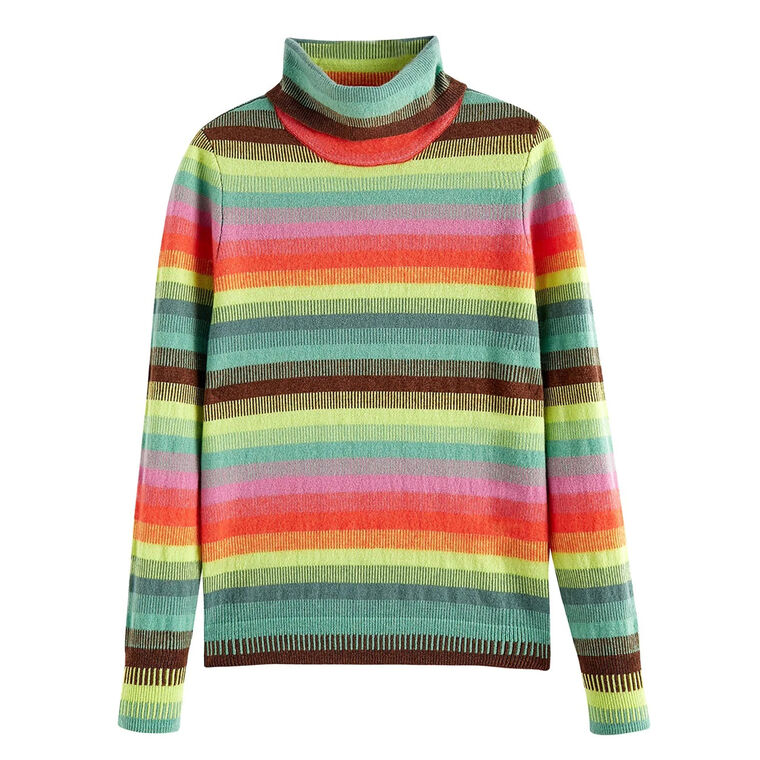Carina Multistriped Fitted Turtleneck image number null