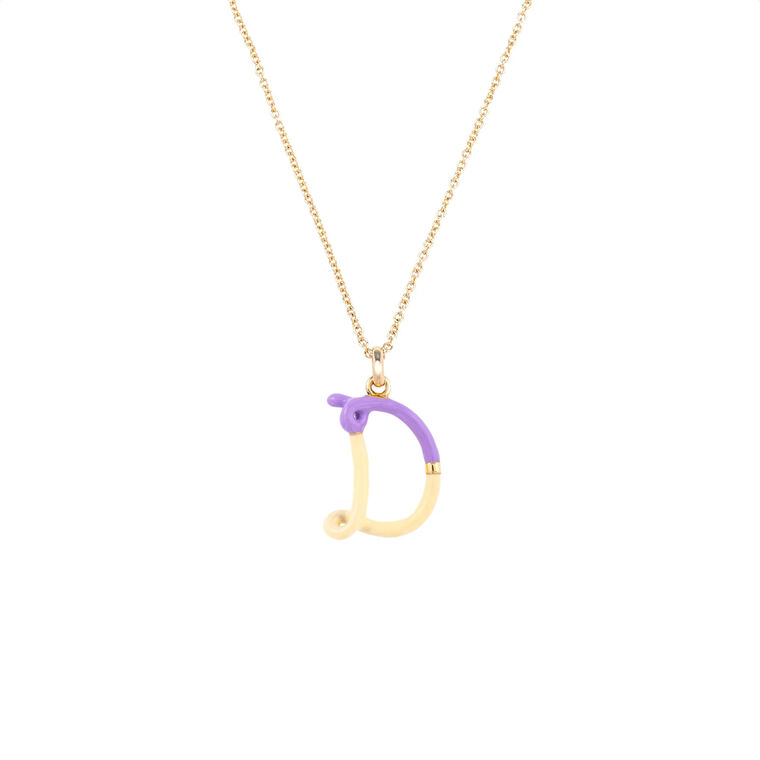 Letter D Charm Necklace image number null