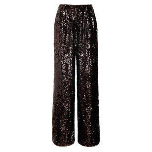 Sequin Relaxed Pleated Pant