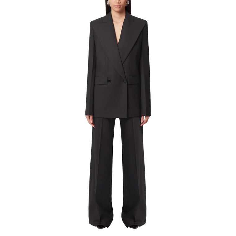 Wide-Leg Wool Gabardine Pant image number null