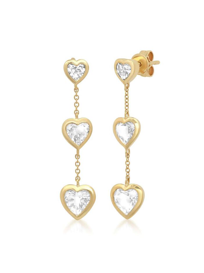 Heart Chain Studs image number null