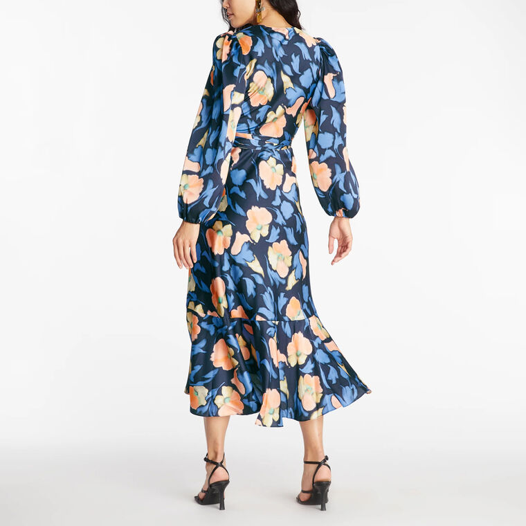 Blaire Faux Wrap Midi Dress image number null