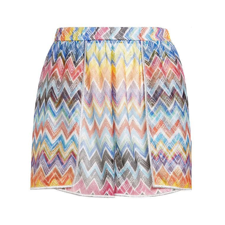 Cover-Up Shorts With Zig Zag Print image number null